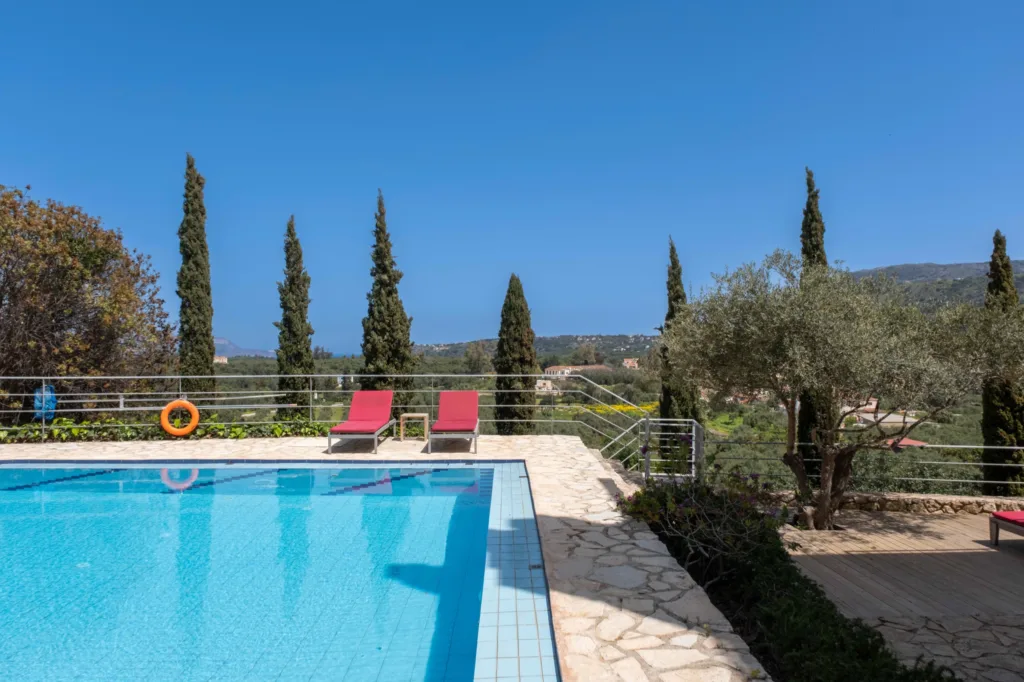 Bleverde Luxury Villas Crete - Villa Elia Gavalochori - pool with olive grove views