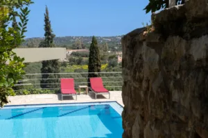 Bleverde Luxury Villas Crete - Villa Elia Gavalochori - pool area