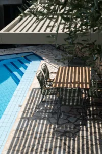 Bleverde Luxury Villas Crete - Villa Elia Gavalochori - lunch by the pool