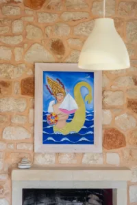 Bleverde Luxury Villas Crete - Villa Elia Gavalochori - artwork by manousos chalkiadakis