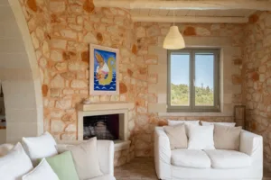 Bleverde Luxury Villas Crete - Villa Elia Gavalochori - heritage living room