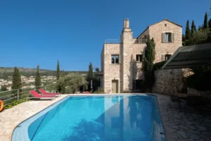 Bleverde Luxury Villas Crete - Villa Elia Gavalochori - pool area