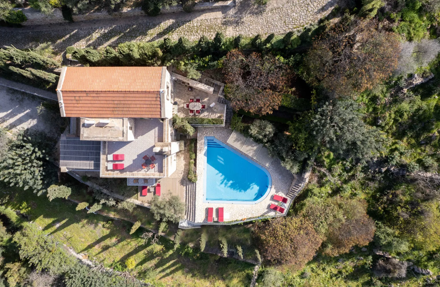 Bleverde Luxury Villas Crete - Villa Elia Gavalochori - from above